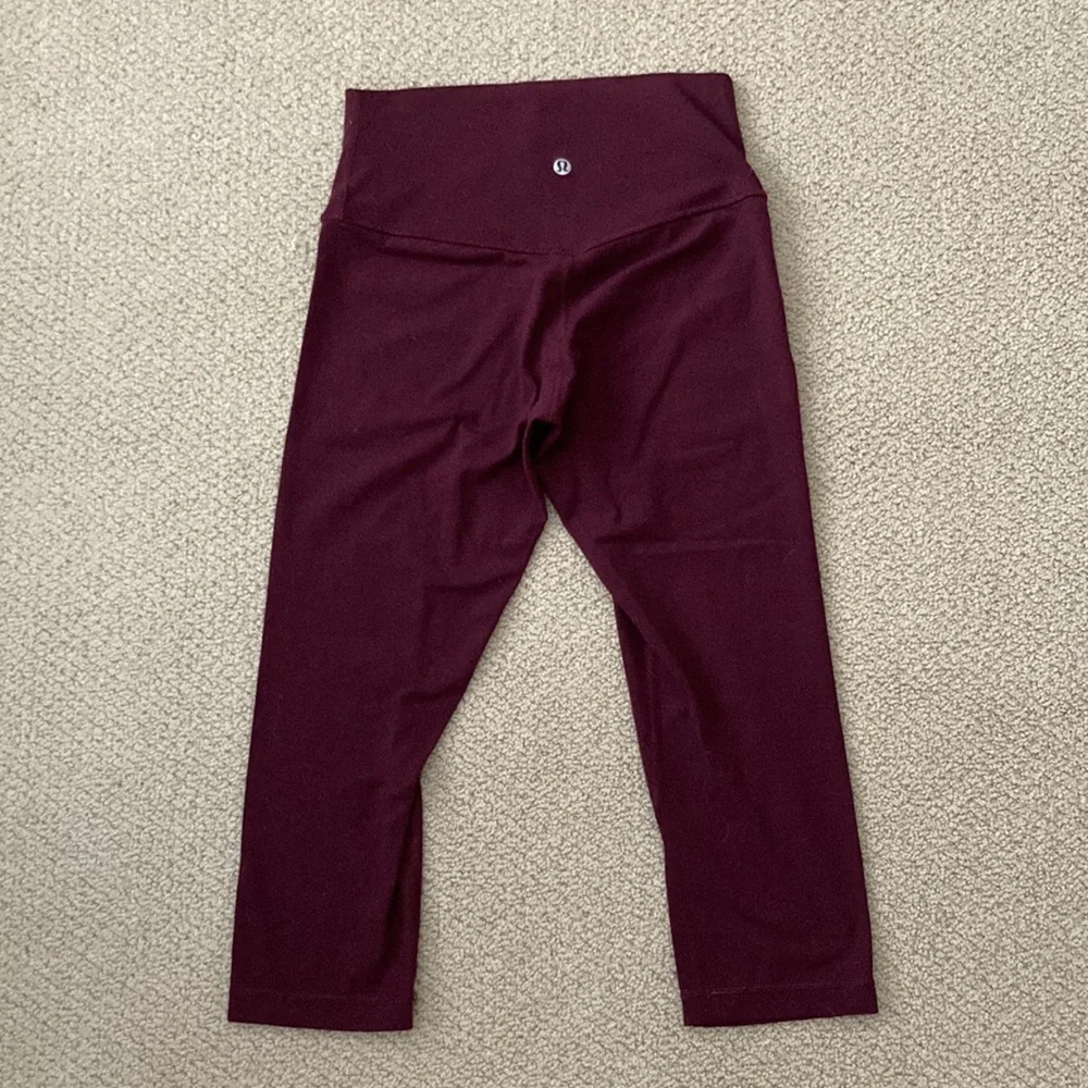 LULULEMON Align High Rise Crop 19” Dark Adobe 2017 Old Nulu HR Tight Size 6 EUC